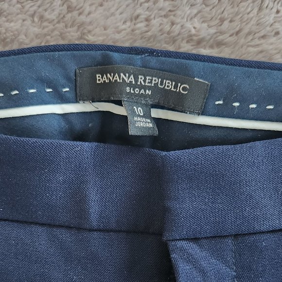 Banana Republic Navy Blue Dress Pants (Capri) - Picture 3 of 4